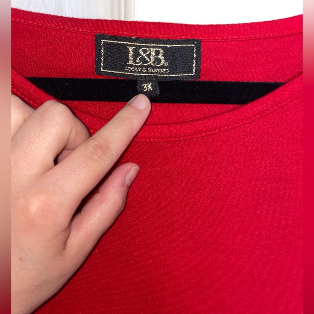 Red Tee used as a dress